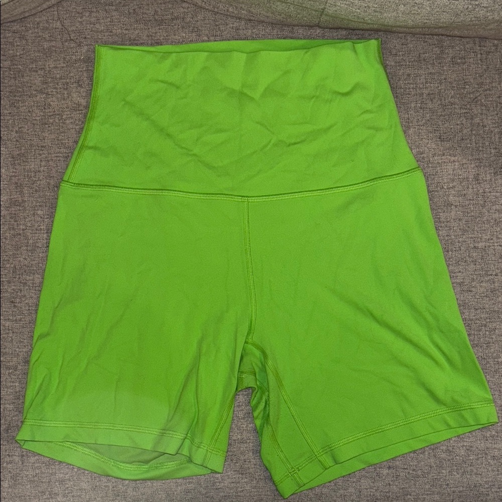 High-Waisted Green Women's Shorts
